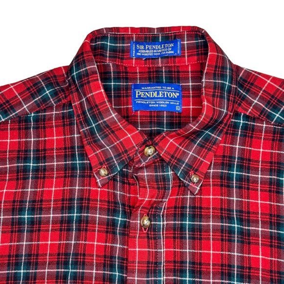Pendleton Sir Pendleton Authentic O'Neill Tartan Flannel Plaid Button Down Sz L - Picture 1 of 5